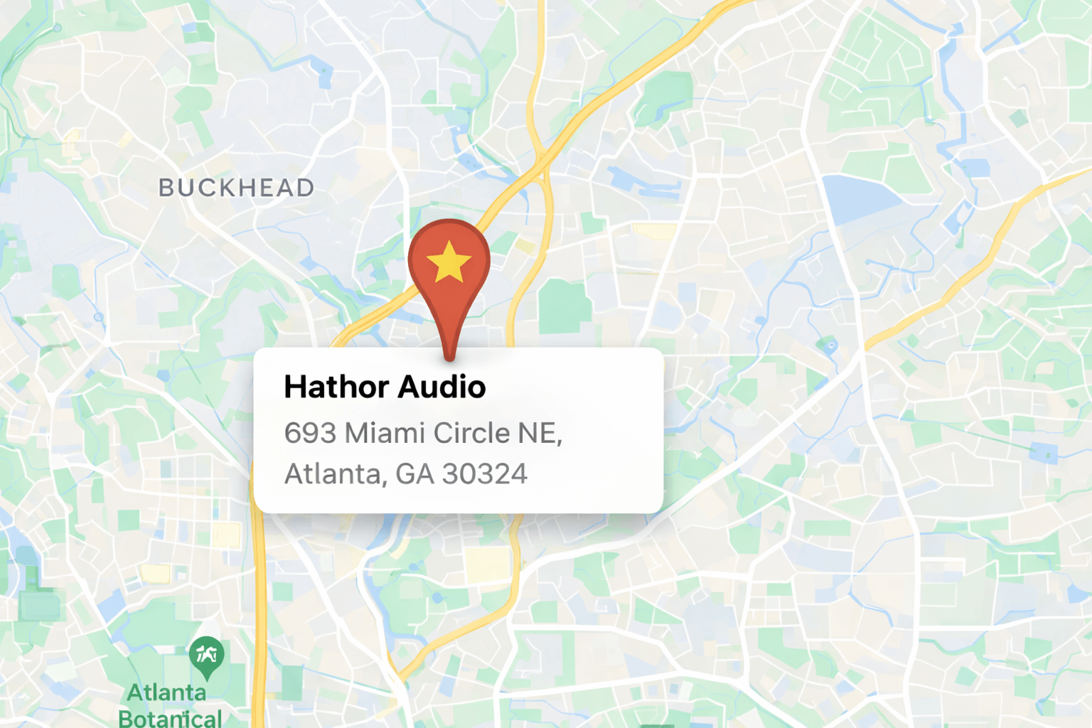 Map location 693 Miami Circle NE Atlanta GA 30324