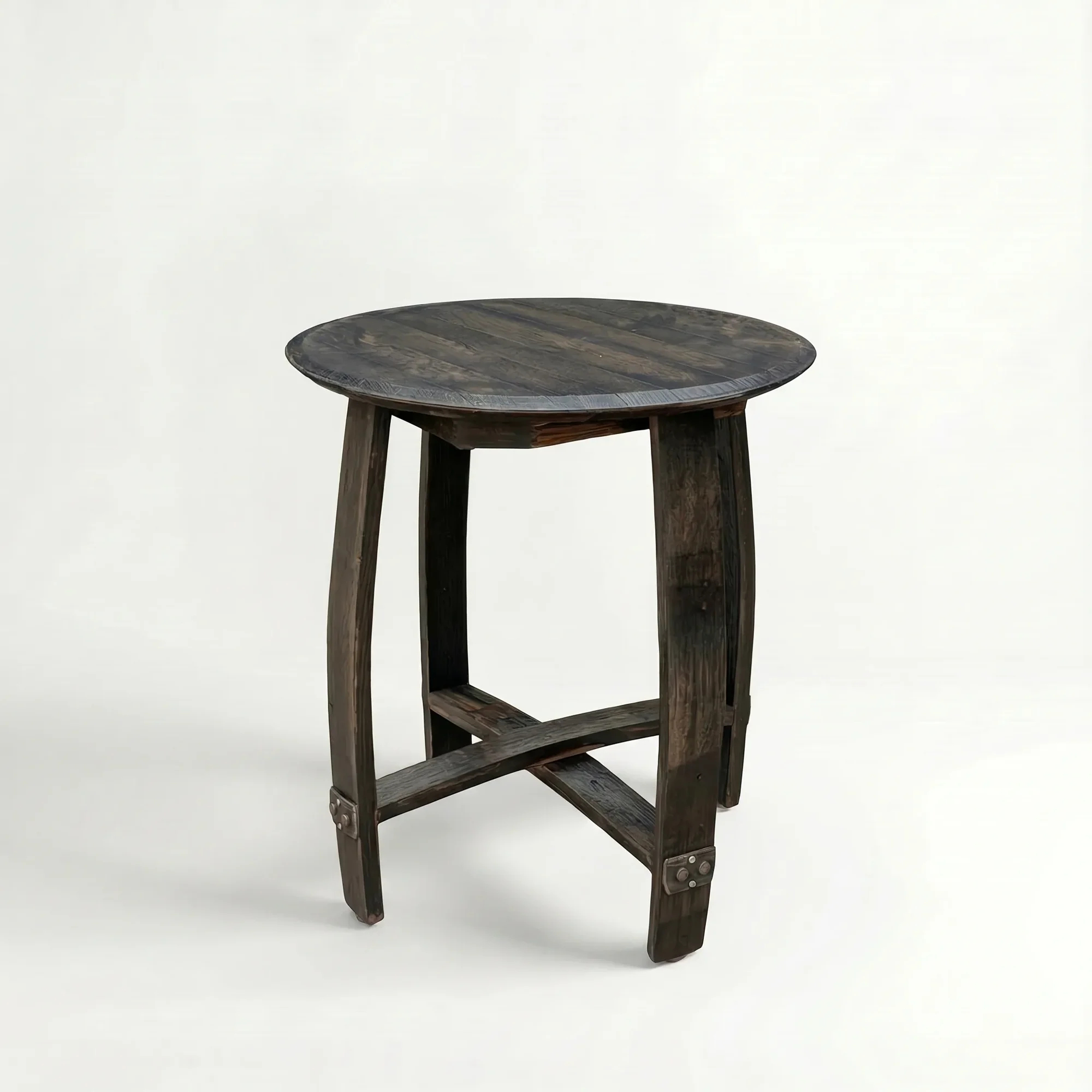 Whiskey Barrel Stave Side Table